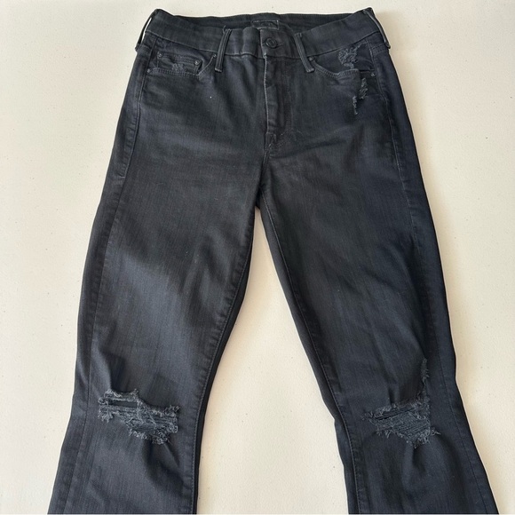 MOTHER Jeans Looker Ankle Fray Guilty As Sin & Blackbird Size 25 - Picture 2 of 14